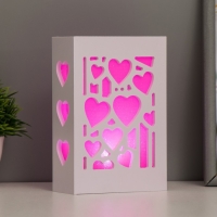 Ночник "Сердца влюбленных" LED от батареек 2хААА красный 5,5х10х15,5см RISALUX Ночник "Сердца влюбленных" LED от батареек 2хААА красный 5,5х10х15,5см RISALUX