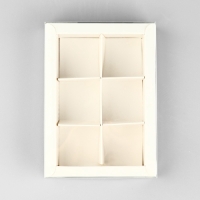 Коробка под 6 конфет с ячейками &laquo;Белая&raquo;, 10 х 14.5 х 3 см