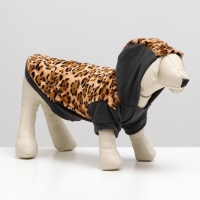 Толстовка с капюшоном "Леопард", размер S (ДС 23, ОШ 26, ОШ 32 см) Толстовка с капюшоном "Леопард", размер S (ДС 23, ОШ 26, ОШ 32 см)