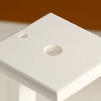 Кашпо деревянное 9&times;9&times;16 см с 1 колбой "Квадрат", белый Дарим Красиво