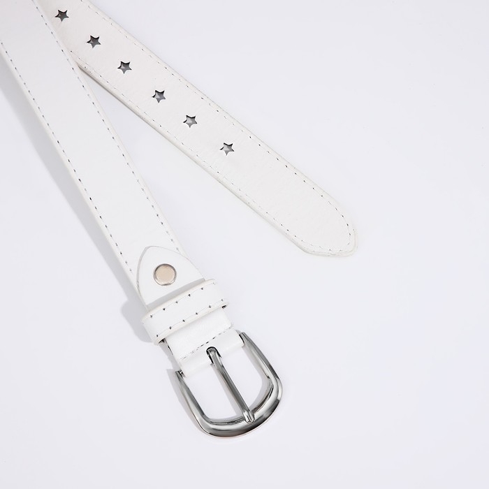 Ремень детский, ширина 2.3 см, винт, пряжка металл, цвет белый Ремень детский, ширина 2.3 см, винт, пряжка металл, цвет белый