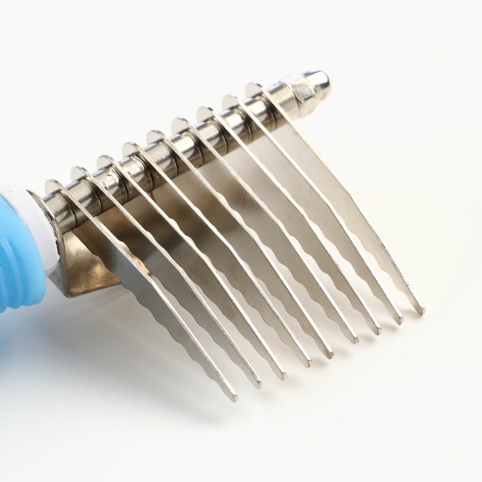 Колтунорез боковой Колтунорез боковой "Комфорт" 9 лезвий, нескользящая резиновая ручка, голубой