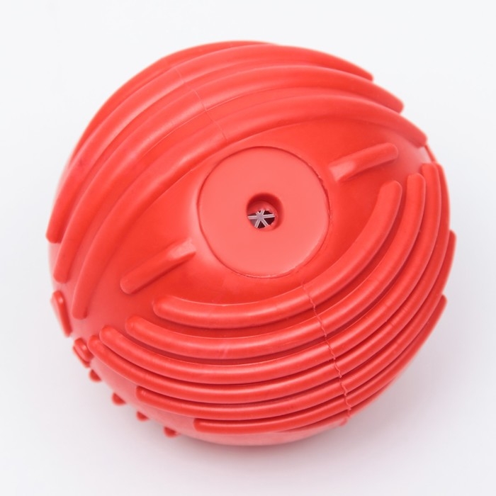 Мяч рифленый Мяч рифленый "Суперпес", TPR, 6,5 см, красный