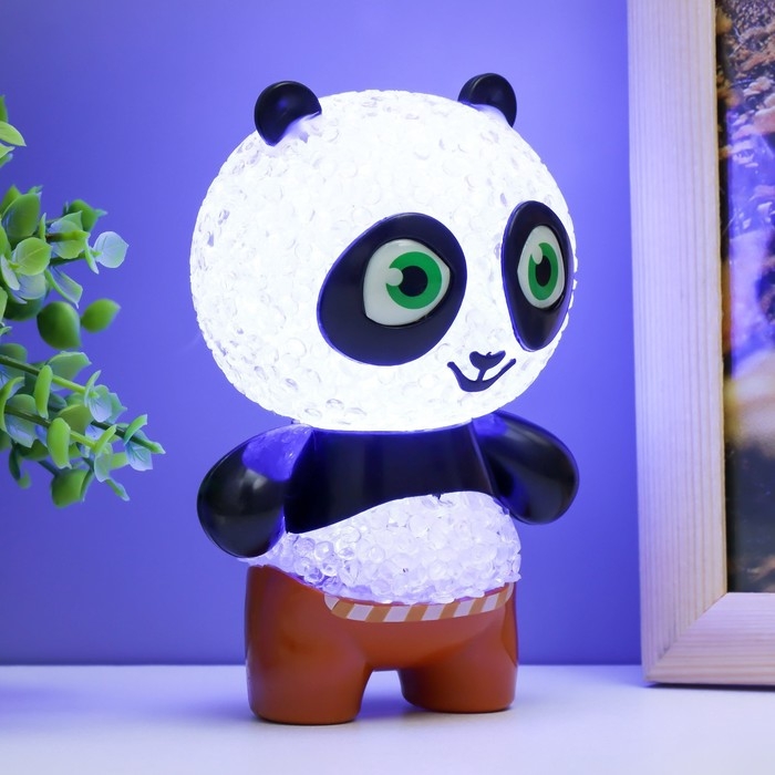 Ночник "Панда" LED RGB от батареек 3хLR44  7х7х11см RISALUX