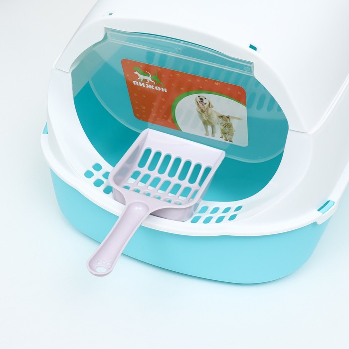 Туалет-домик 43 х 32 х 28 см, бело-голубой Туалет-домик 43 х 32 х 28 см, бело-голубой