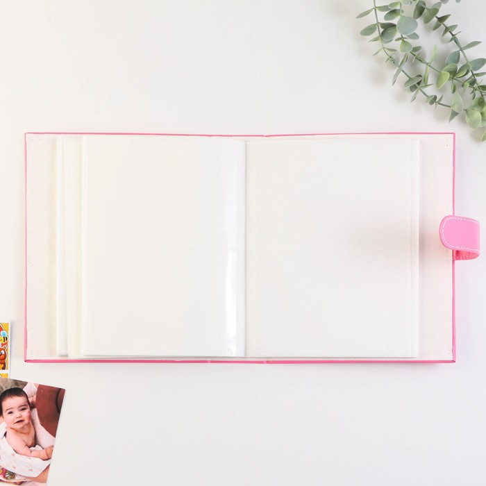 Фотоальбом на 200 фото с 2 местами под фото на обложке Фотоальбом на 200 фото с 2 местами под фото на обложке "Наше счастье", экокожа