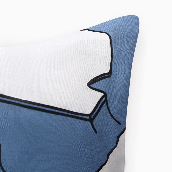 Наволочка "Этель"  Funny shark , 50*70 см, 100% хлопок, бязь