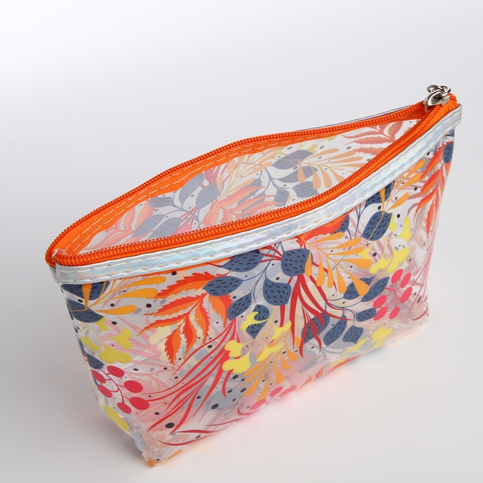 Косметичка на молнии, цвет оранжевый