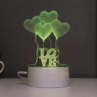 Светильник сенсорный "Четыре сердца" LED 7 цветов USB/от бат. белый RISALUX Светильник сенсорный "Четыре сердца" LED 7 цветов USB/от бат. белый RISALUX