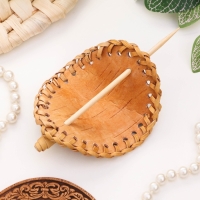 Заколка &laquo;Розы&raquo;, береста