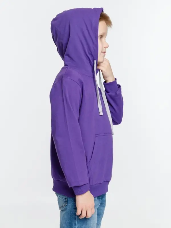 Толстовка с капюшоном детская Kirenga Kids, фиолетовая, 14 лет