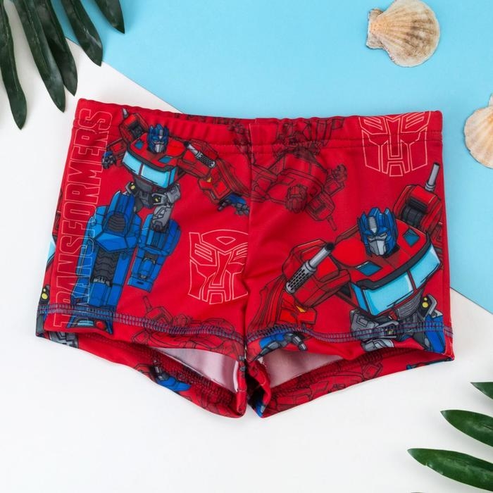Плавки купальные для мальчика &laquo;Оптимус прайм&raquo;, Трансформеры , рост 110-116 (32), цвет красный