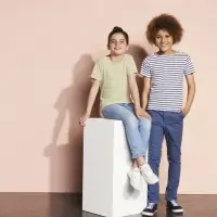 Футболка Miles Kids белая с темно-синим, размер 08Y