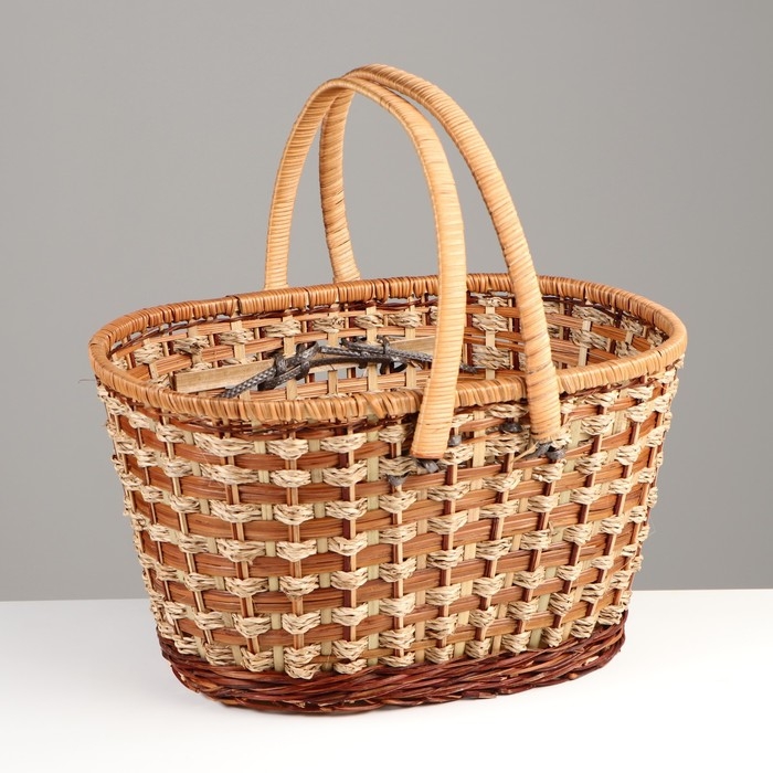 Корзина плетеная "Пикник", без крышки, 40х29х24/43 см