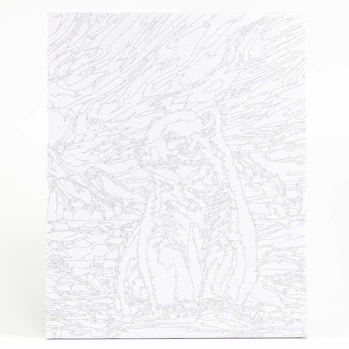 Картина по номерам на новый год на холсте с подрамником «Мишка на Северном полюсе», 40 х 50 см Картина по номерам на новый год на холсте с подрамником «Мишка на Северном полюсе», 40 х 50 см