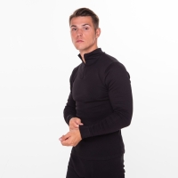 Термобельё мужское (джемпер, кальсоны), цвет чёрный, размер 50