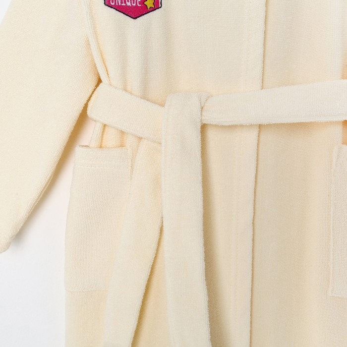 Халат махровый детский Халат махровый детский "Единорог", р-р 32, цвет молочный 340 г/м2, 100% хлопок с AIRO