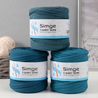 Трикотажная пряжа вторичная 90% хлопок,10% п/э, 100м/450&plusmn;50 гр (индиго) МИКС