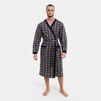 Халат мужской , цвет коричневый, размер 56