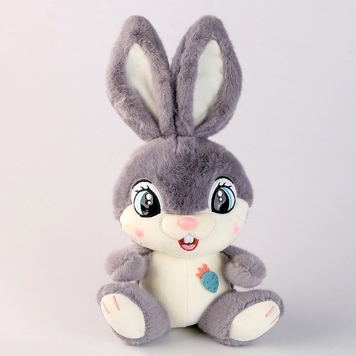 Мягкая игрушка «Зайка», 21 см, серая Мягкая игрушка «Зайка», 21 см, серая