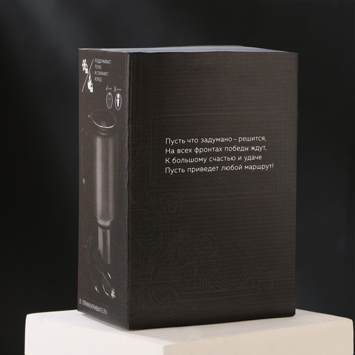 Термокружка, 450 мл, Автомобильная &laquo;Рыбалка&raquo;, сохраняет тепло 3 ч, с подогревом от прикуривателя