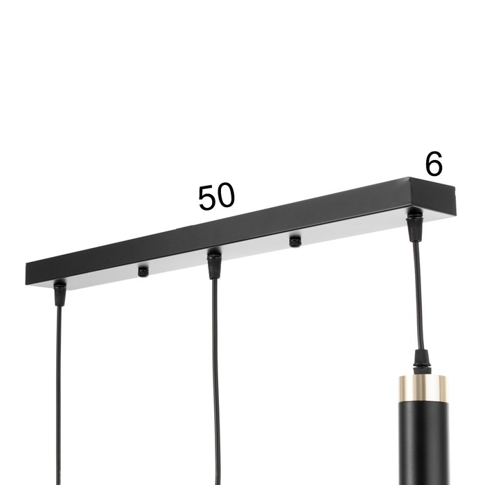 Светильник BayerLux Подвес Светильник BayerLux Подвес "Вартона" 3хLED 18Вт 4000К черный золото 50х4х30-180см