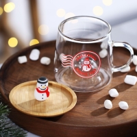 Новый год. Кружка новогодняя стеклянная с крышкой «Счастливого нового года», 350 мл Новый год. Кружка новогодняя стеклянная с крышкой «Счастливого нового года», 350 мл