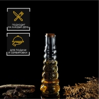 Бутылка стеклянная для соусов и масла с пробковой крышкой Доляна «Парфе. Гармонь», 400 мл, 21,8×7,5 см Бутылка стеклянная для соусов и масла с пробковой крышкой Доляна «Парфе. Гармонь», 400 мл, 21,8×7,5 см