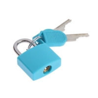 Замок навесной для чемодана, 20х35 мм, бирюзовый Замок навесной для чемодана, 20х35 мм, бирюзовый