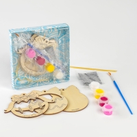 Ёлочная подвеска из дерева своими руками на новый год «Шар», новогодний набор для творчества Ёлочная подвеска из дерева своими руками на новый год «Шар», новогодний набор для творчества