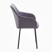 Стул "Либерти", Велюр графит/Черный