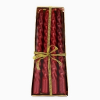 Свечи витые новогодняе &laquo;Новый год: Счастливого нового года&raquo;, 4 шт, 6,8 х 1