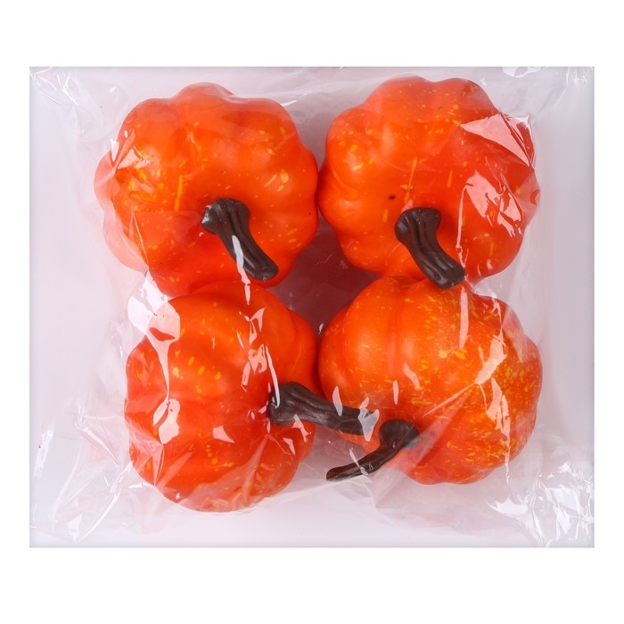 Фигурка для поделок и декора «Тыква», набор 4 шт., размер 1 шт . — 6 × 6 × 6 см, цвет оранжевый Фигурка для поделок и декора «Тыква», набор 4 шт., размер 1 шт . — 6 × 6 × 6 см, цвет оранжевый