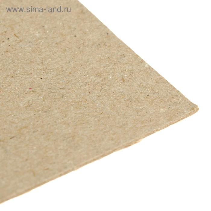 Картон переплётный 0.9 мм, 30 х 30, 50 листов, 540 г/м2, серый