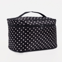 Косметичка на молнии, с зеркалом, цвет чёрный Косметичка на молнии, с зеркалом, цвет чёрный