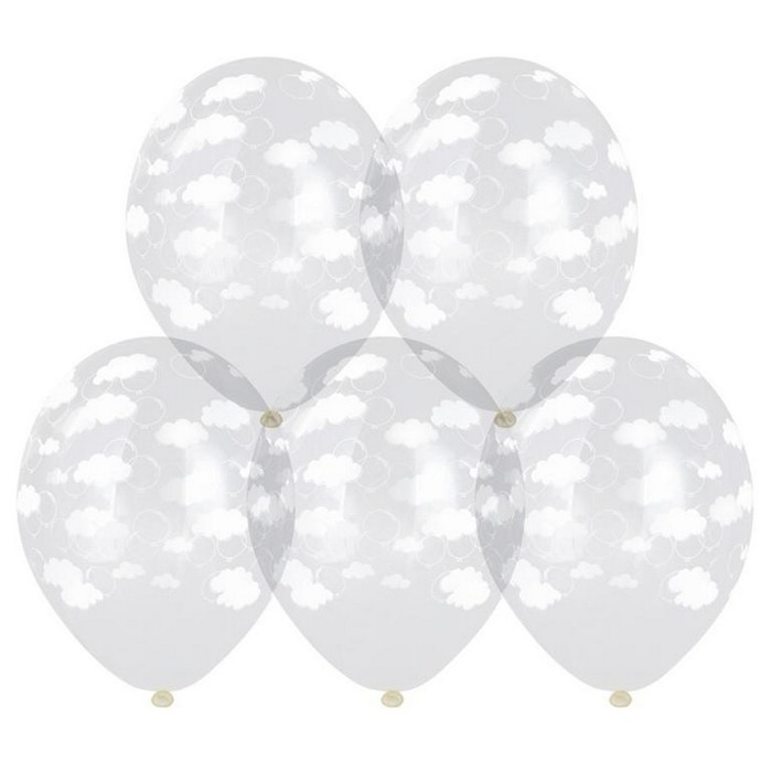 Шар латексный 14 Шар латексный 14" «Облака», кристалл, набор 25 шт.