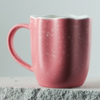 Кружка керамическая неровный край &laquo;Розовая&raquo;, 350 мл, цвет розовый