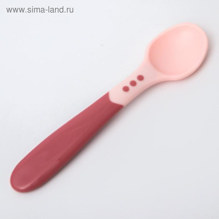 Набор для кормления: миска на присоске, с крышкой + ложка, цвет розовый, 400 мл.