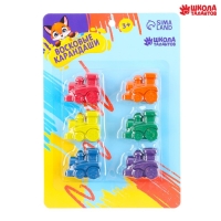 Восковые карандаши &laquo;Паровоз&raquo;, набор 6 цветов