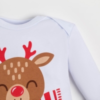 Комплект: джемпер и брюки Крошка Я &laquo;Мой первый НГ&raquo;, рост 80-86 см, цвет красный/белый