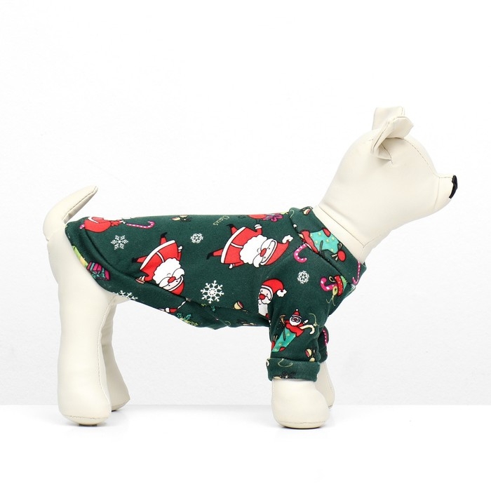 Новый год. Кофта новогодняя для животных Новый год. Кофта новогодняя для животных "Подарки", размер XS, зелёный (ДС 20, ОШ 22, ОГ 30 см)