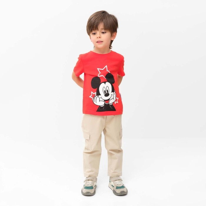 Футболка детская Disney "Микки Маус", рост 98-104 (30), красный