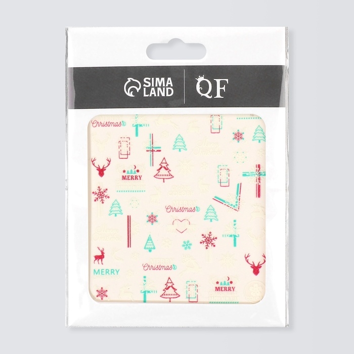 Новый год! Наклейки для ногтей &laquo;Праздник&raquo;, флуоресцентные