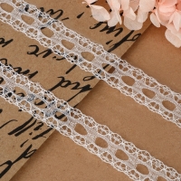 Кружево капроновое, 15 мм &times; 10 &plusmn; 1 м, цвет белый