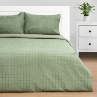 Постельное бельё Этель евро Green cage 200х215 см,225х240 см,50х70&plusmn; 3 см - 2 шт, новосатин