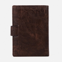 Портмоне мужское на кнопке, 3 в 1, для автодокументов, паспорта, карт, купюр, цвет коричневый Портмоне мужское на кнопке, 3 в 1, для автодокументов, паспорта, карт, купюр, цвет коричневый