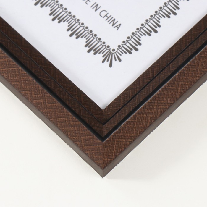 Фоторамка пластик формат А4 "Лестница с ромбами" шоколад 2х24х32,7 см