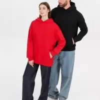 Худи оверсайз унисекс Outshine, черное, размер XL/2XL