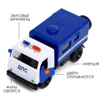 Грузовик металлический «КАМАЗ. Армия», 1:52, инерционный, звуковые и световые эффекты, цвет синий Грузовик металлический «КАМАЗ. Армия», 1:52, инерционный, звуковые и световые эффекты, цвет синий