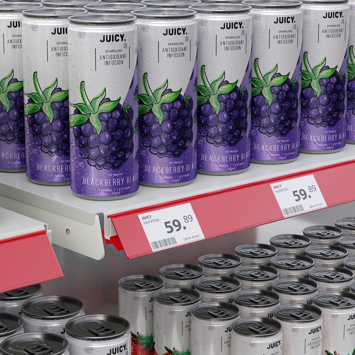 Ценникодержатель полочный двухпозиционный LST, 98,8×1,5×4 см, цвет красный Ценникодержатель полочный двухпозиционный LST, 98,8×1,5×4 см, цвет красный